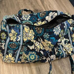 Vera Bradley Floral Quilted Tote Bag - Blue and Yellow